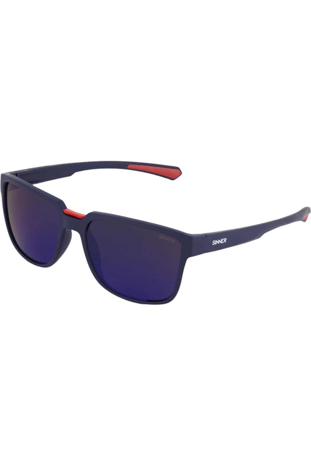 Sinner Knoll Sunglasses Matte Dark Blue Red-Sintec Blue Mirror