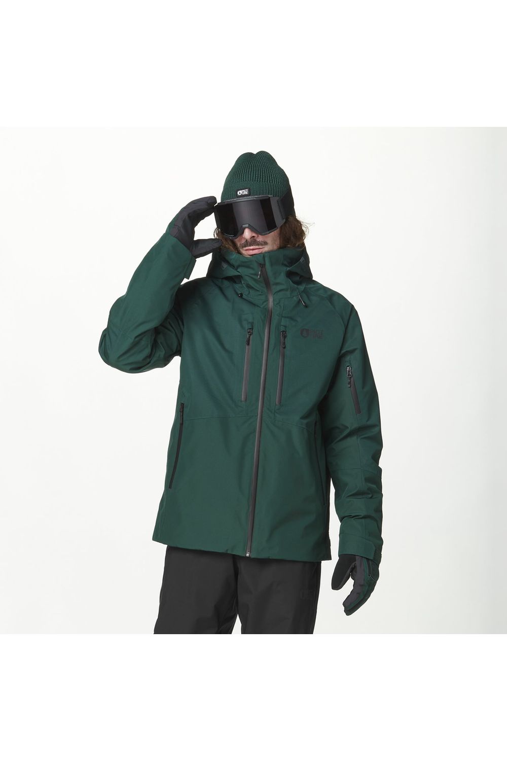 Picture Goods Snow Jacket Ponderosa Pine from font on model