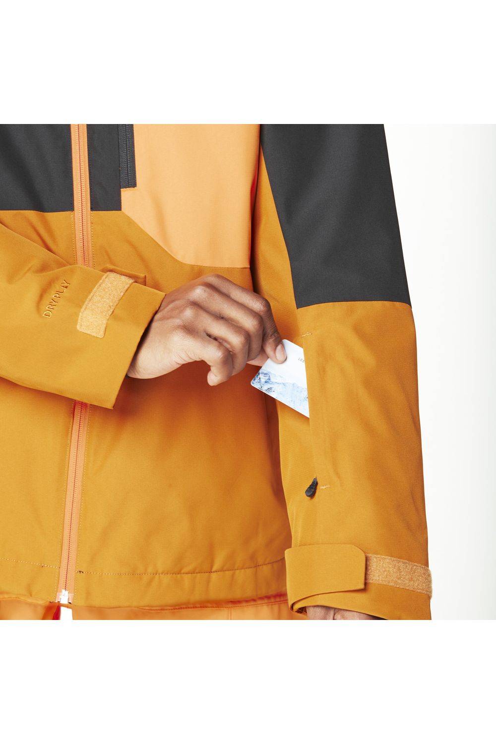 Picture Nitric Snow Jacket Black Honey Carrot sleeve pocket