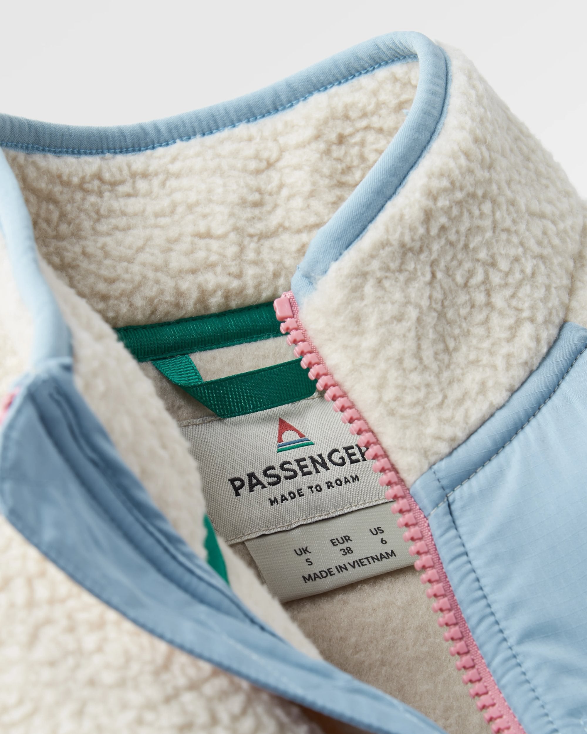 Passenger Home 2.0 1/2 Zip Recycled Sherpa Fleece Oatmeal/Pink Haze