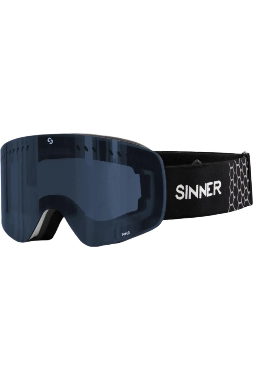 Sinner Pine Goggles Matte Black Blue Mirror Lens