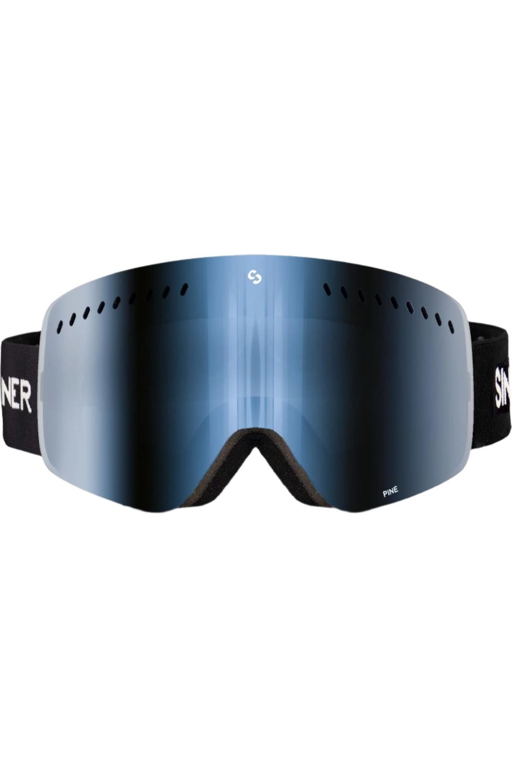 Sinner Pine Goggles Matte Black Blue Mirror Lens