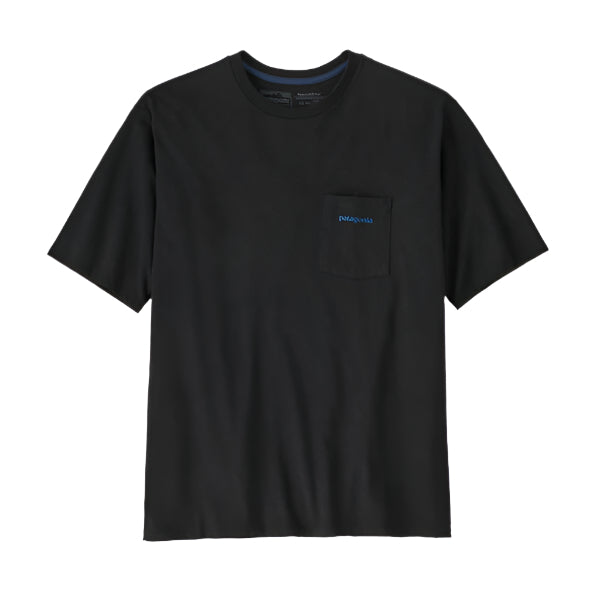 Patagonia Mens Boardshort Logo Pocket Responsibili T-Shirt Ink Black