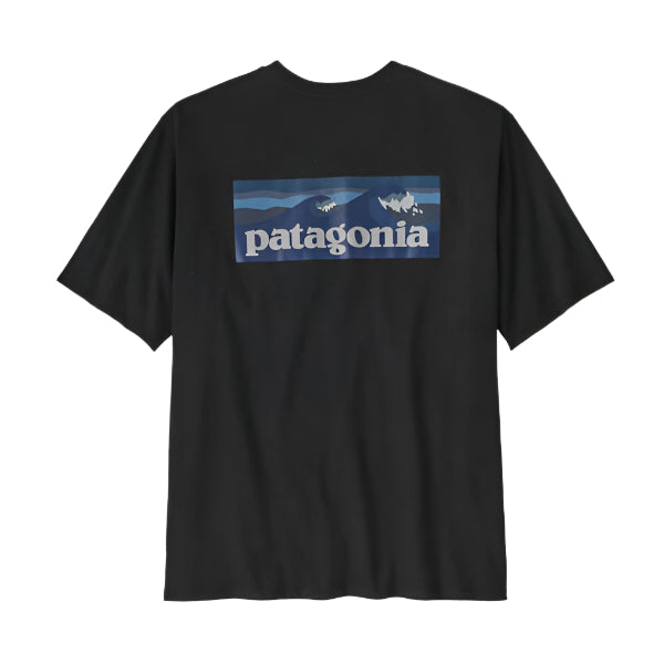 Patagonia Mens Boardshort Logo Pocket Responsibili T-Shirt Ink Black