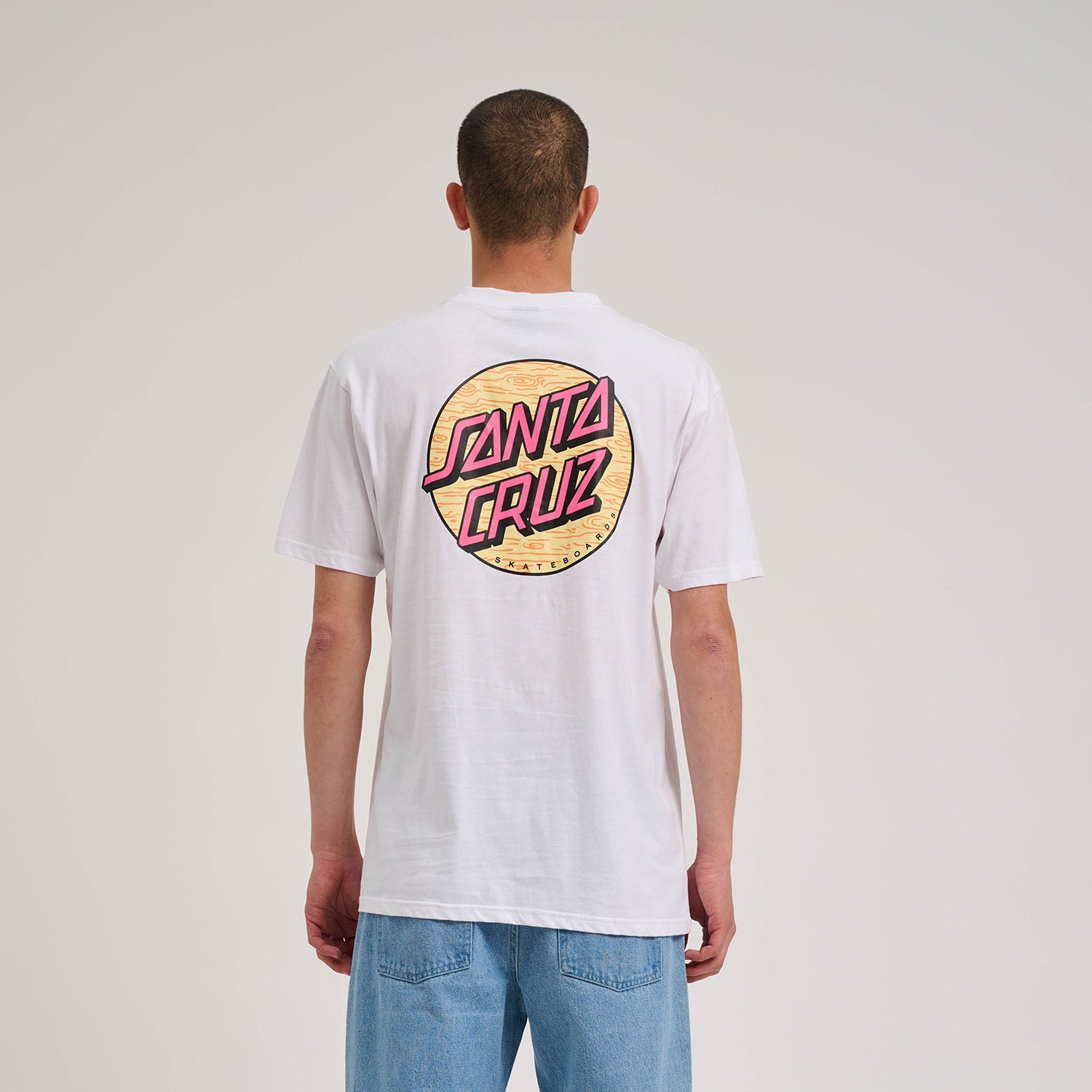 Santa Cruz Wagon Dot Chest T-Shirt White