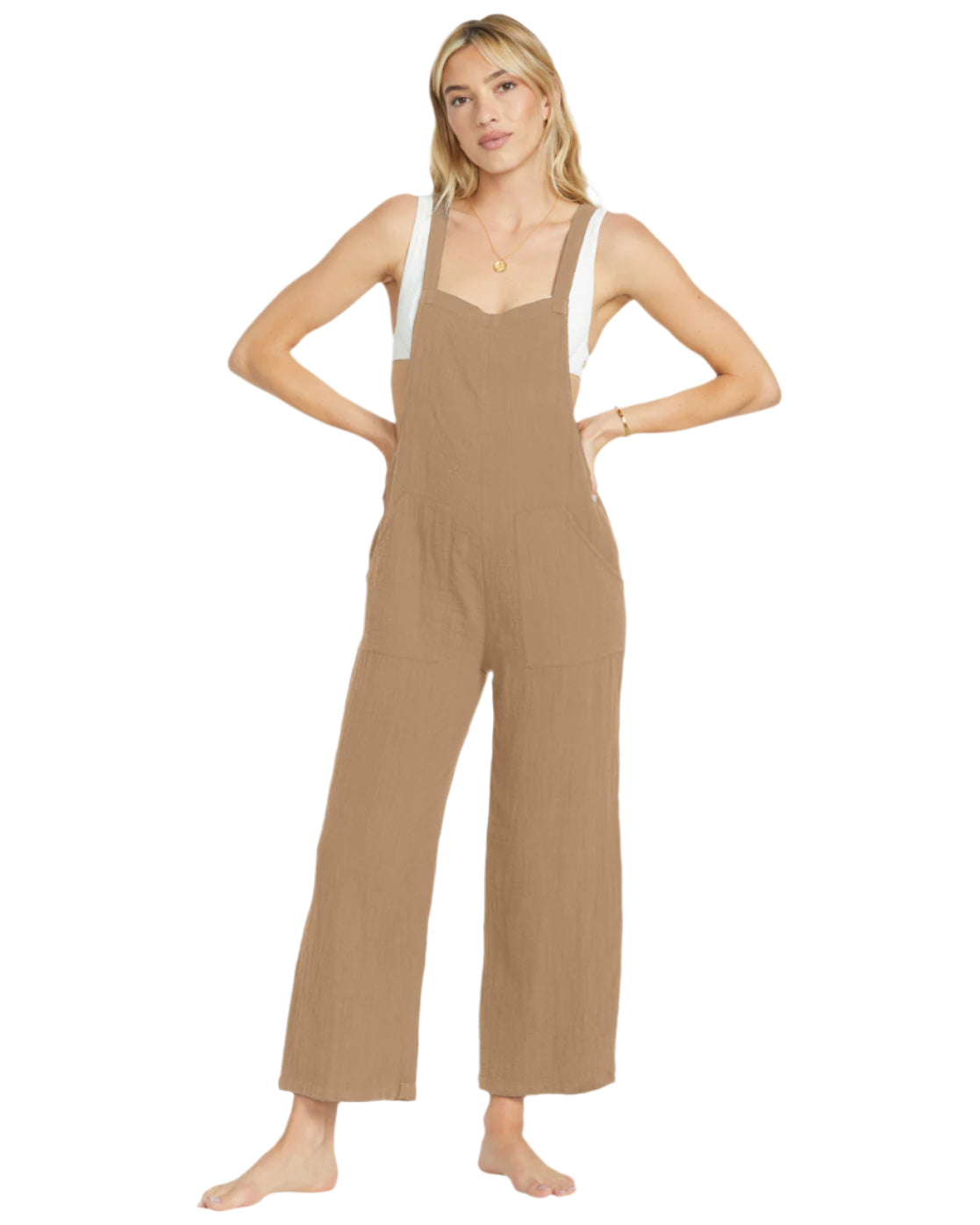 Billabong Pacific Time Jumpsuit Khaki