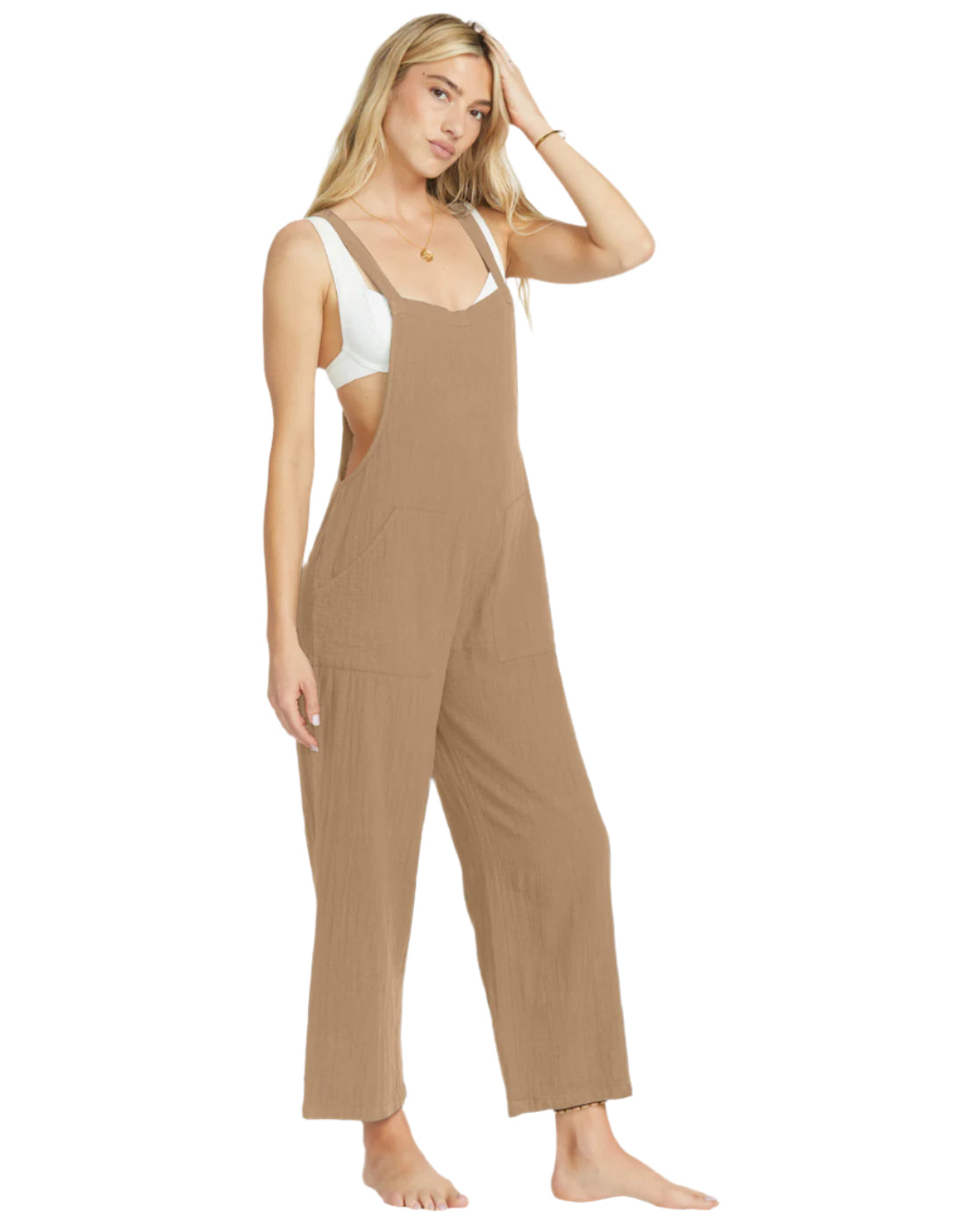 Billabong Pacific Time Jumpsuit Khaki