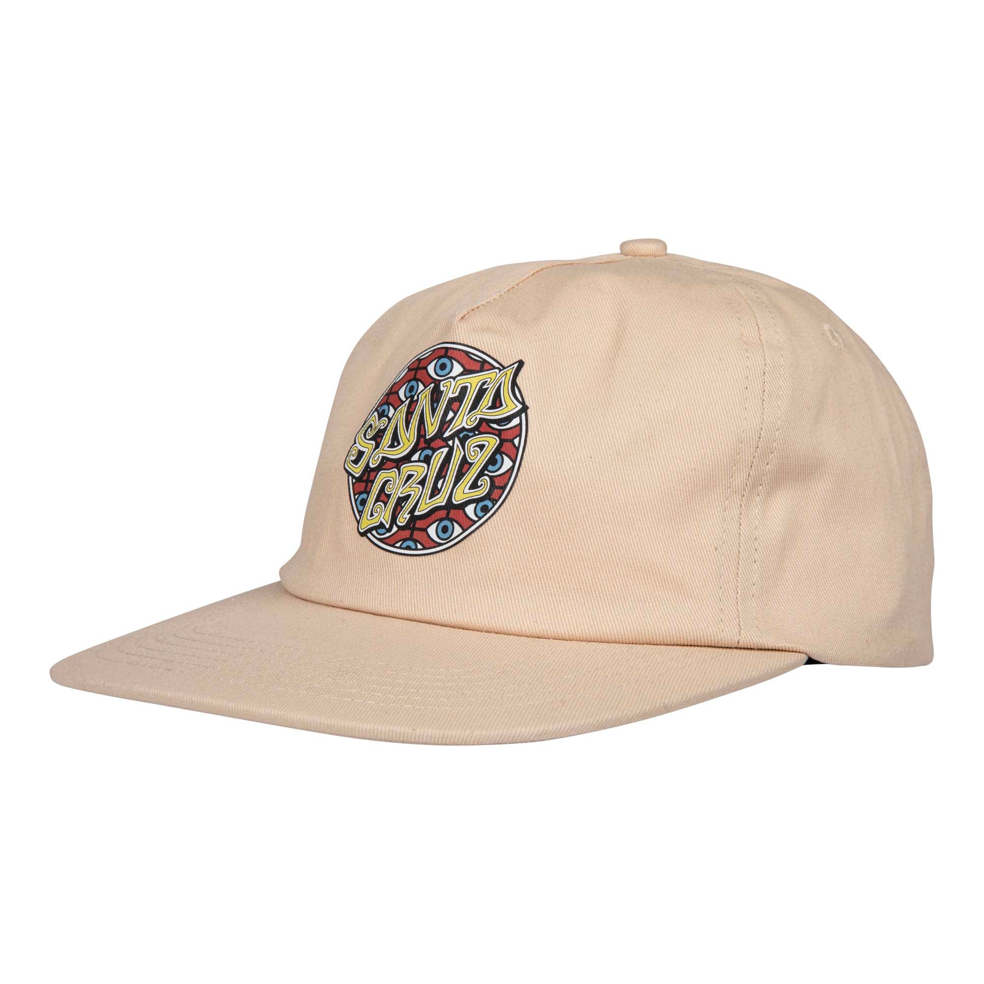 Santa Cruz Salba Eyes Dot Snapback Cap Vanilla