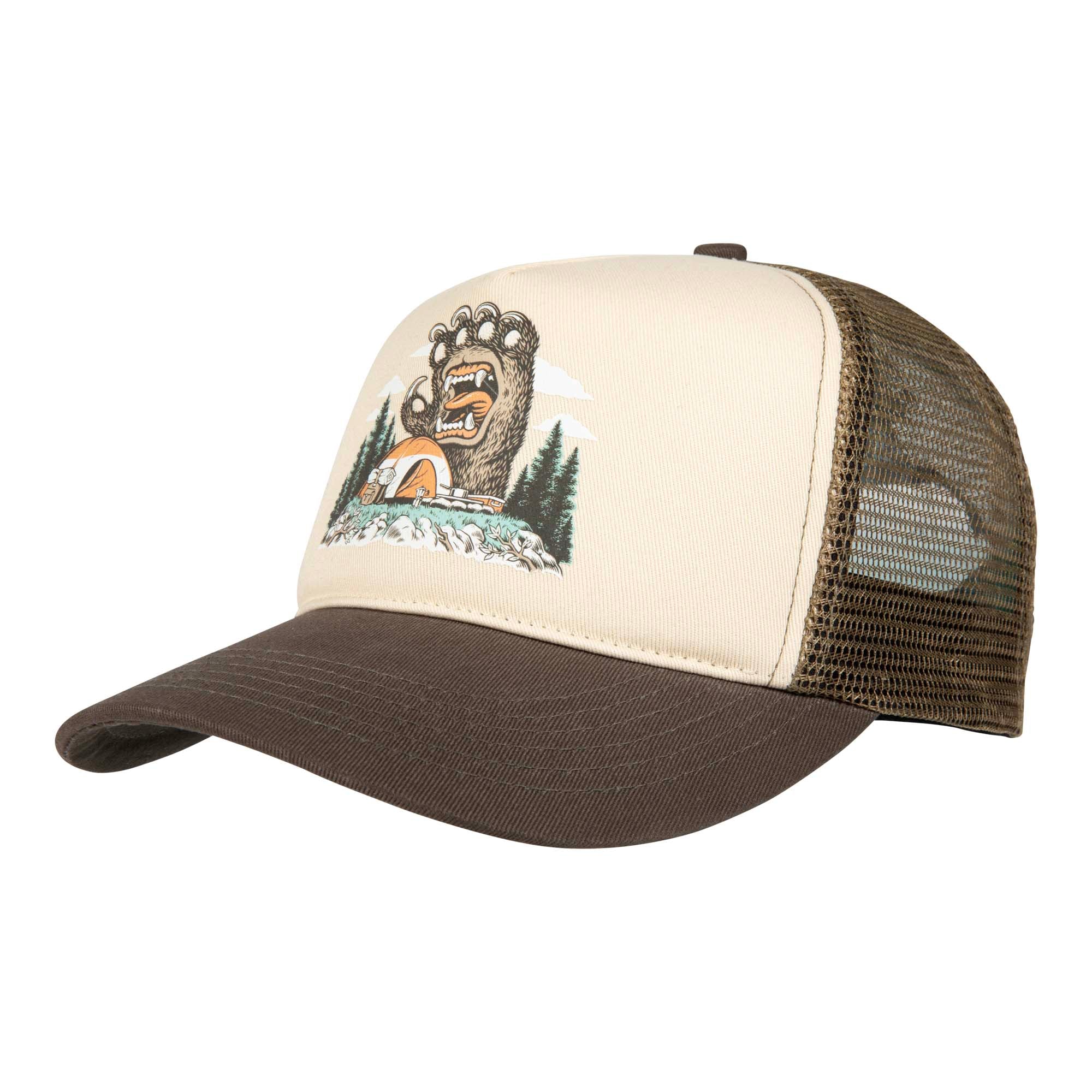 Santa Cruz Screaming Grizzly Meshback Cap Brown/Tan