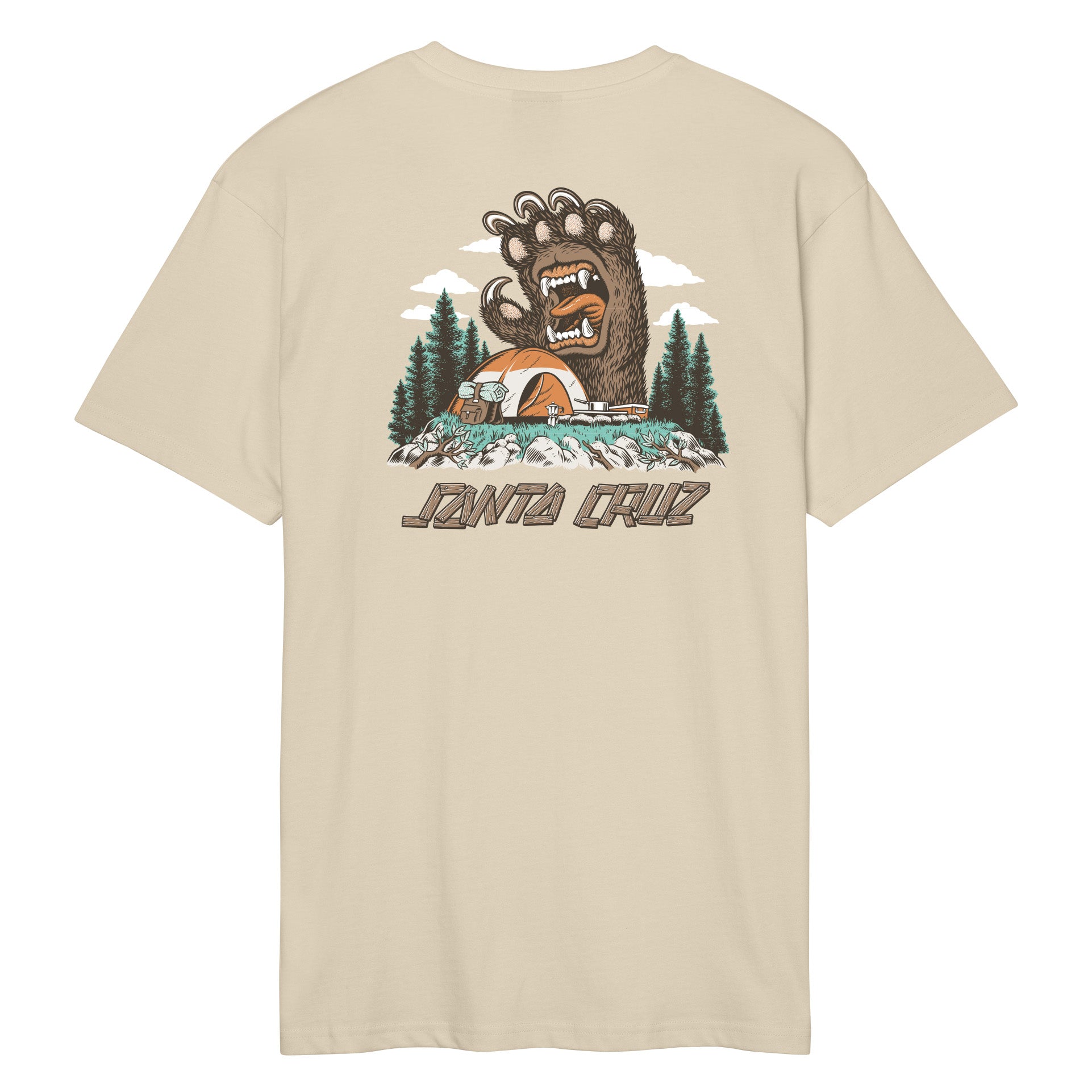 Santa Cruz Screaming Grizzly T-Shirt Blond Wood