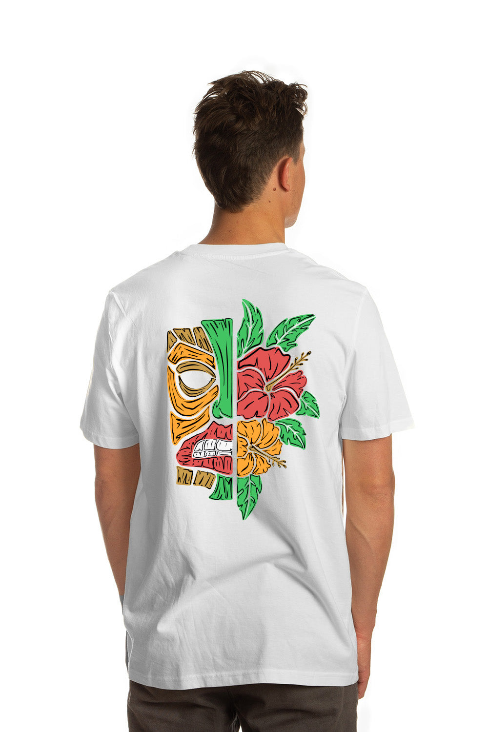 Tiki Petal Head T-Shirt White