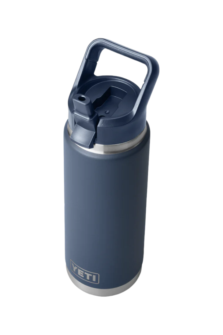 Yeti Rambler 26oz Colour Straw Bottle Navy