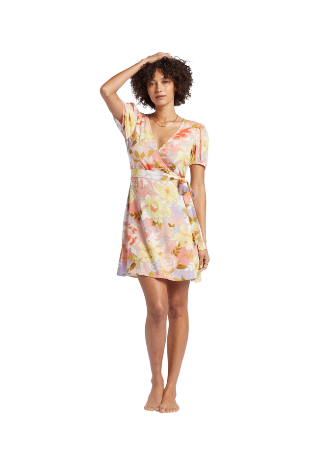 Billabong Hot Tropics Mini Dress Sweet Peach