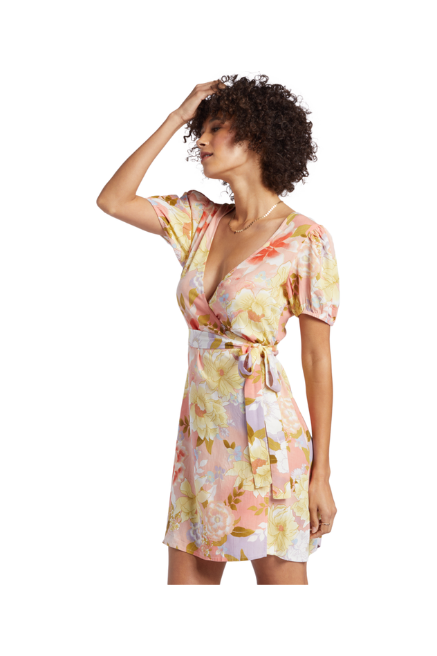 Billabong Hot Tropics Mini Dress Sweet Peach