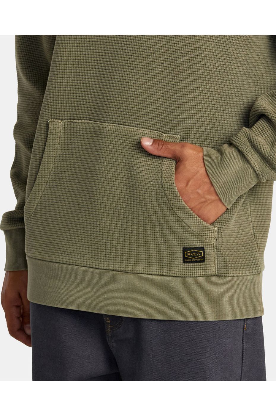 Rvca Dayshift Thermal Hoodie Olive