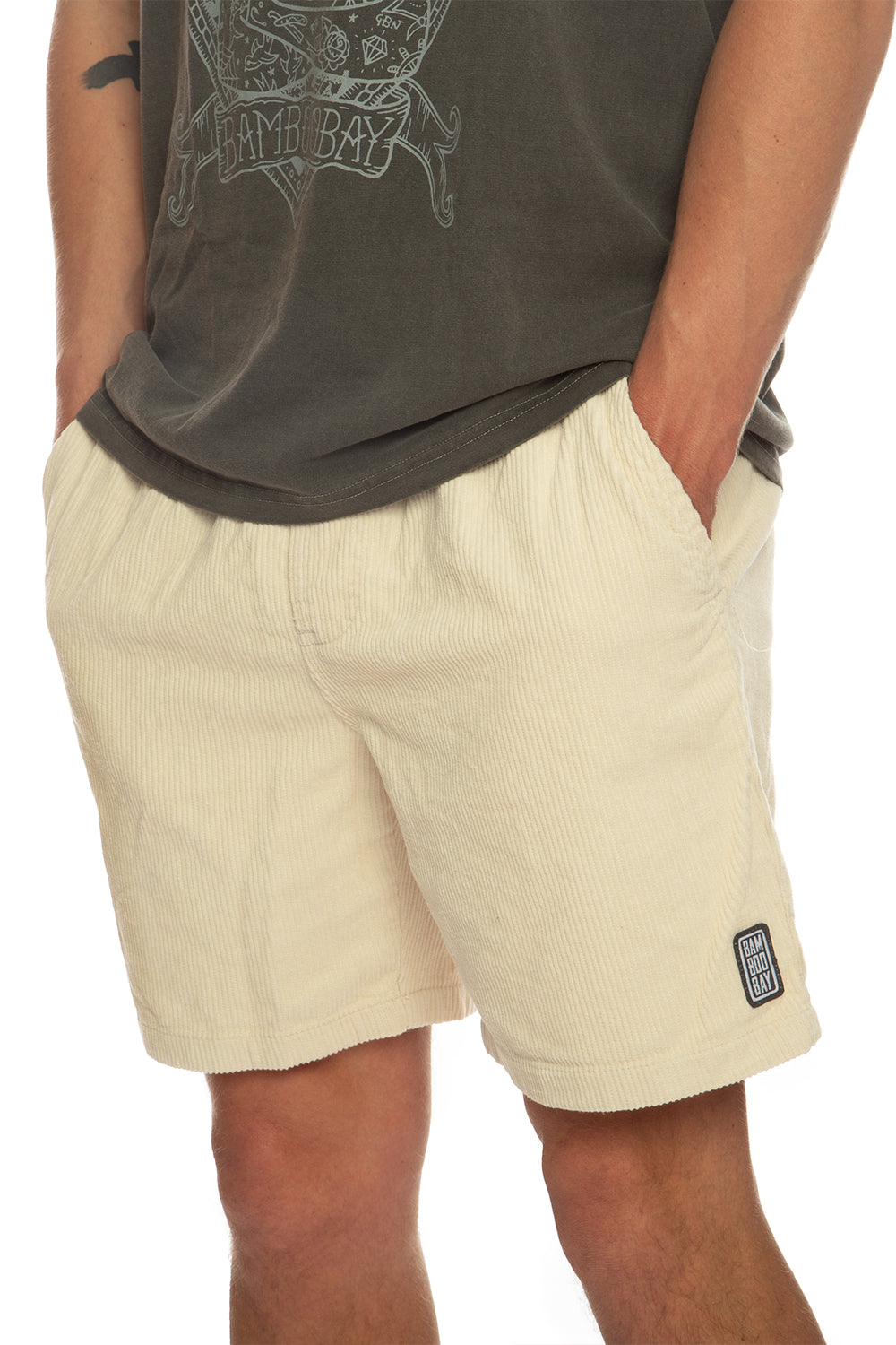 BamBooBay Chill Cord Shorts Sand