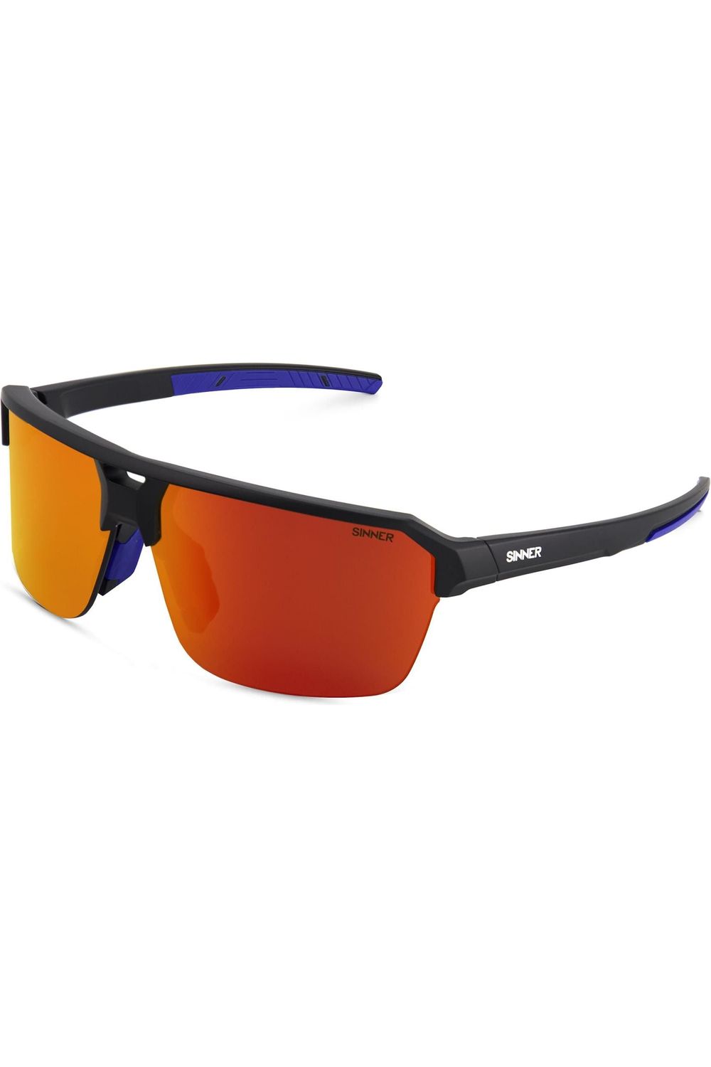 Sinner Bolt Sunglasses Matt Black Blue-Black Red Oil