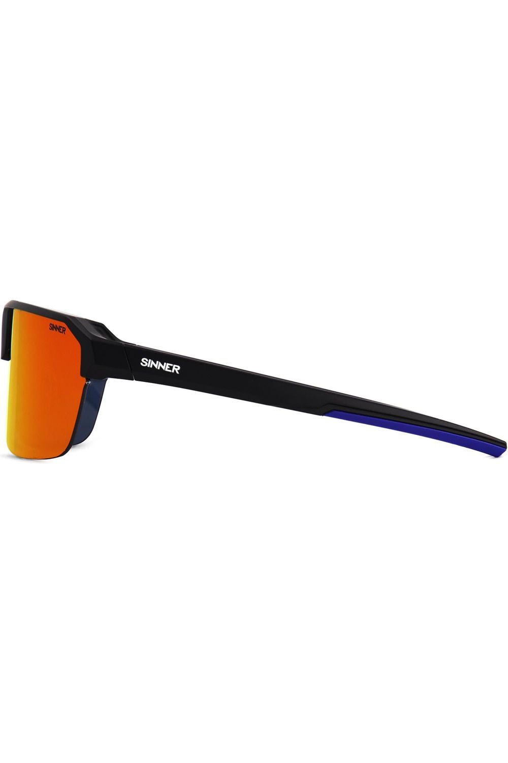 Sinner Bolt Sunglasses Matt Black Blue-Black Red Oil