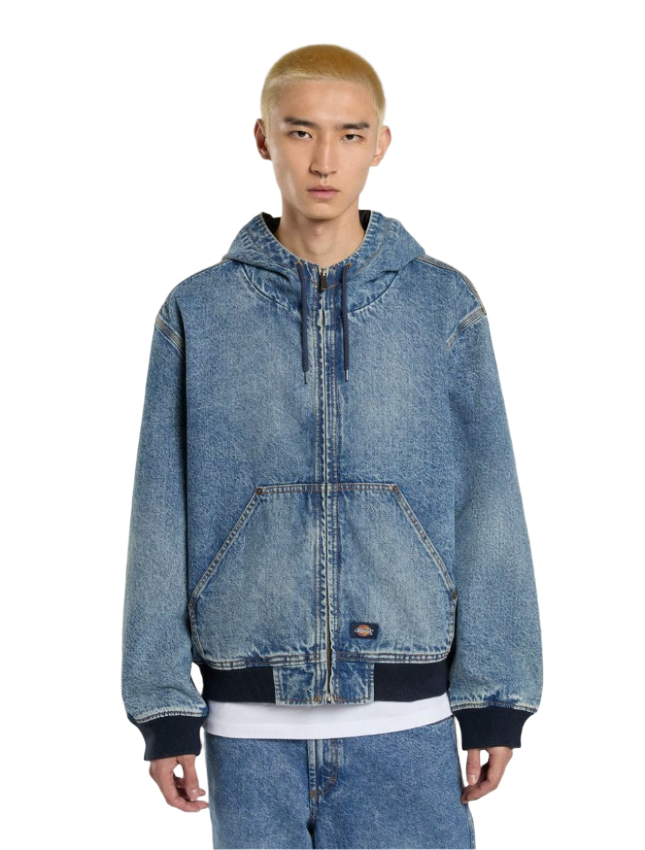 Dickies Dickies Hooded Denim Jacket Rinsed Blue W/ Fade