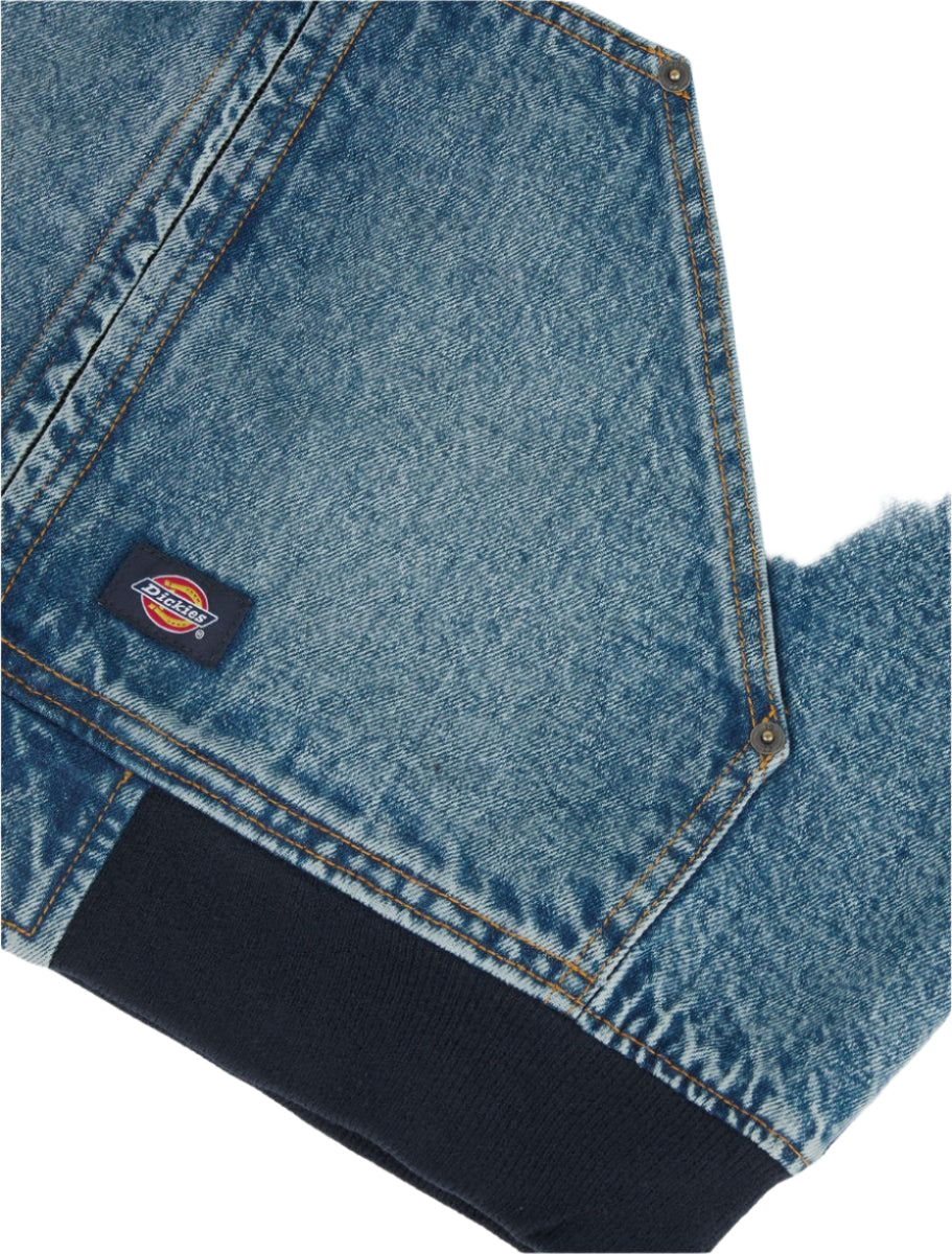 Dickies Dickies Hooded Denim Jacket Rinsed Blue W/ Fade