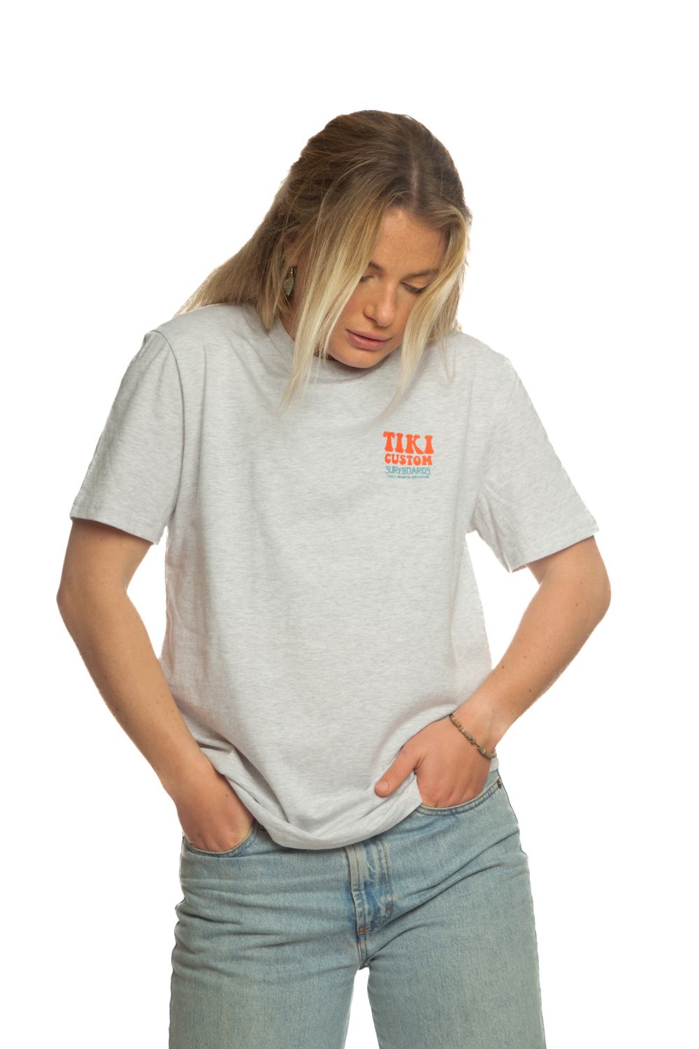 Tiki Car Stack T-Shirt Light Grey