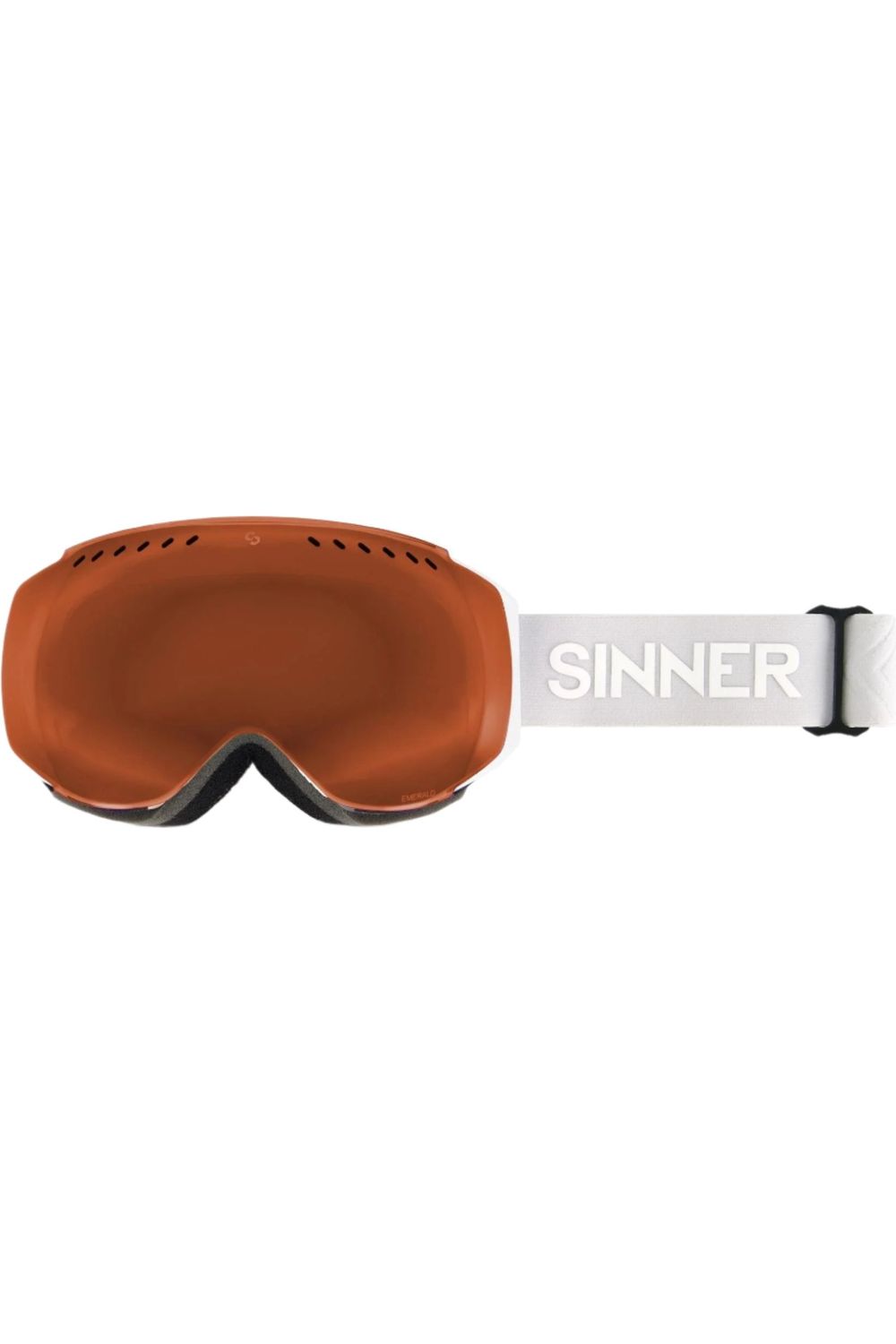 Sinner Emerald Goggles Matte White Orange