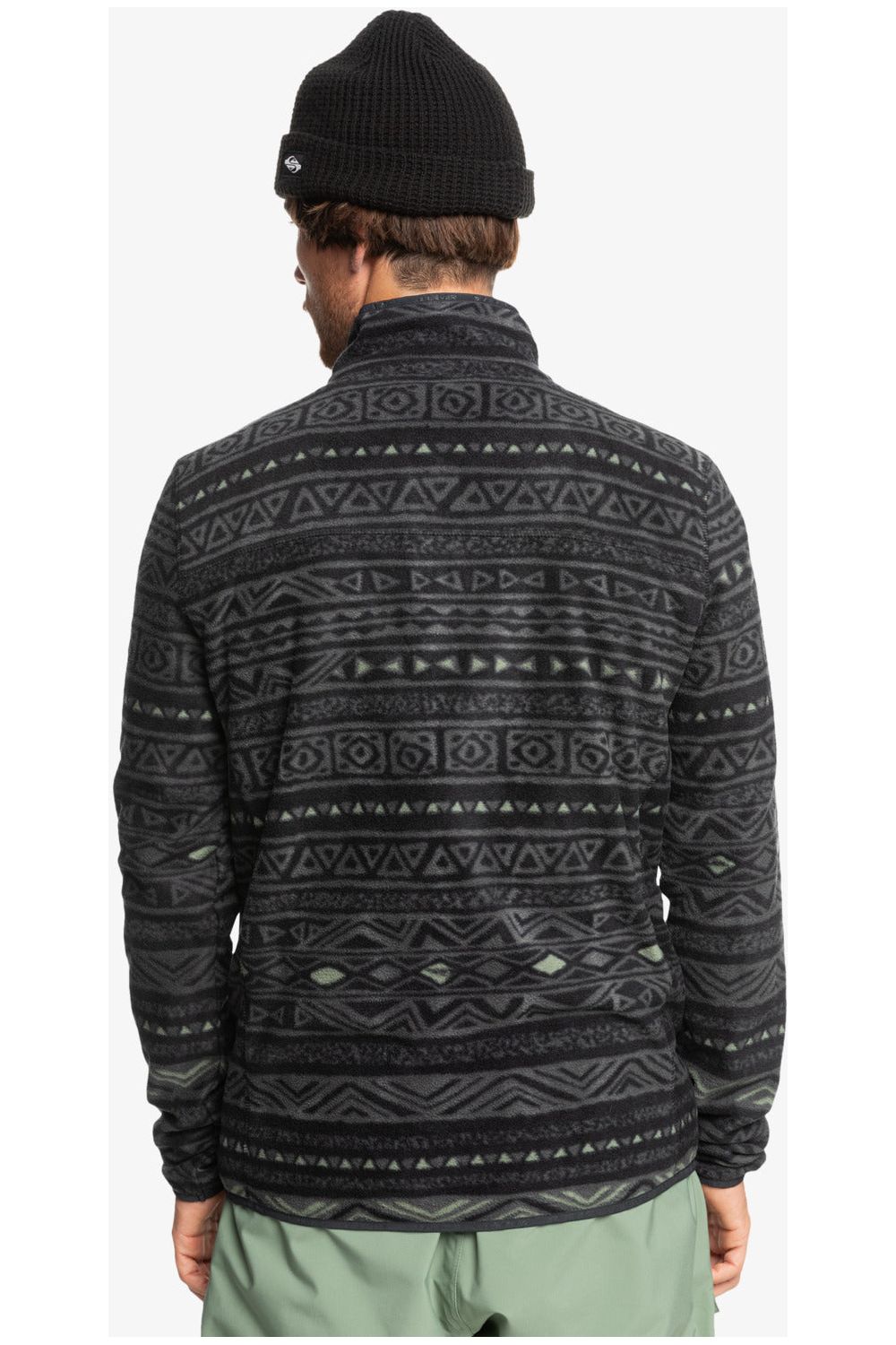 Quiksilver Aker Half Zip Fleece Tribal Heritage Layer Black