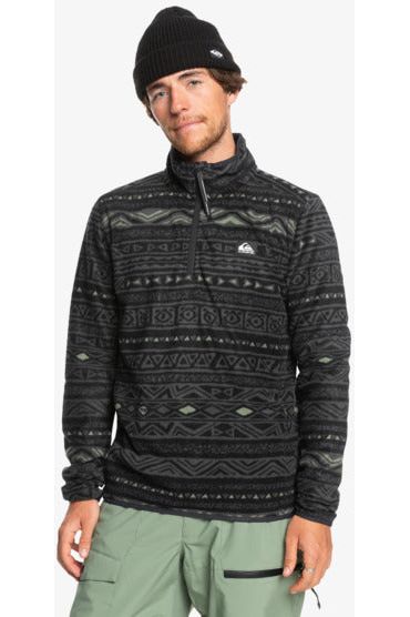 Quiksilver Aker Half Zip Fleece Tribal Heritage Layer Black