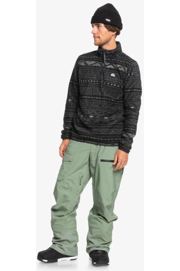 Quiksilver Aker Half Zip Fleece Tribal Heritage Layer Black