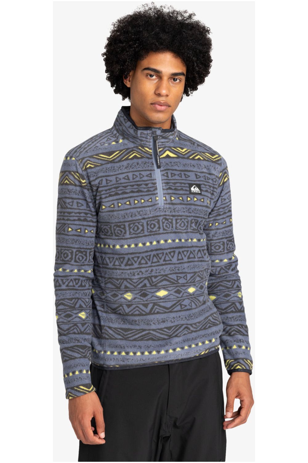 Quiksilver Aker Half Zip Fleece Tribal Heritage Flint Stone