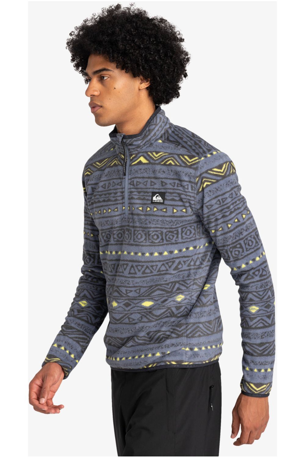 Quiksilver Aker Half Zip Fleece Tribal Heritage Flint Stone