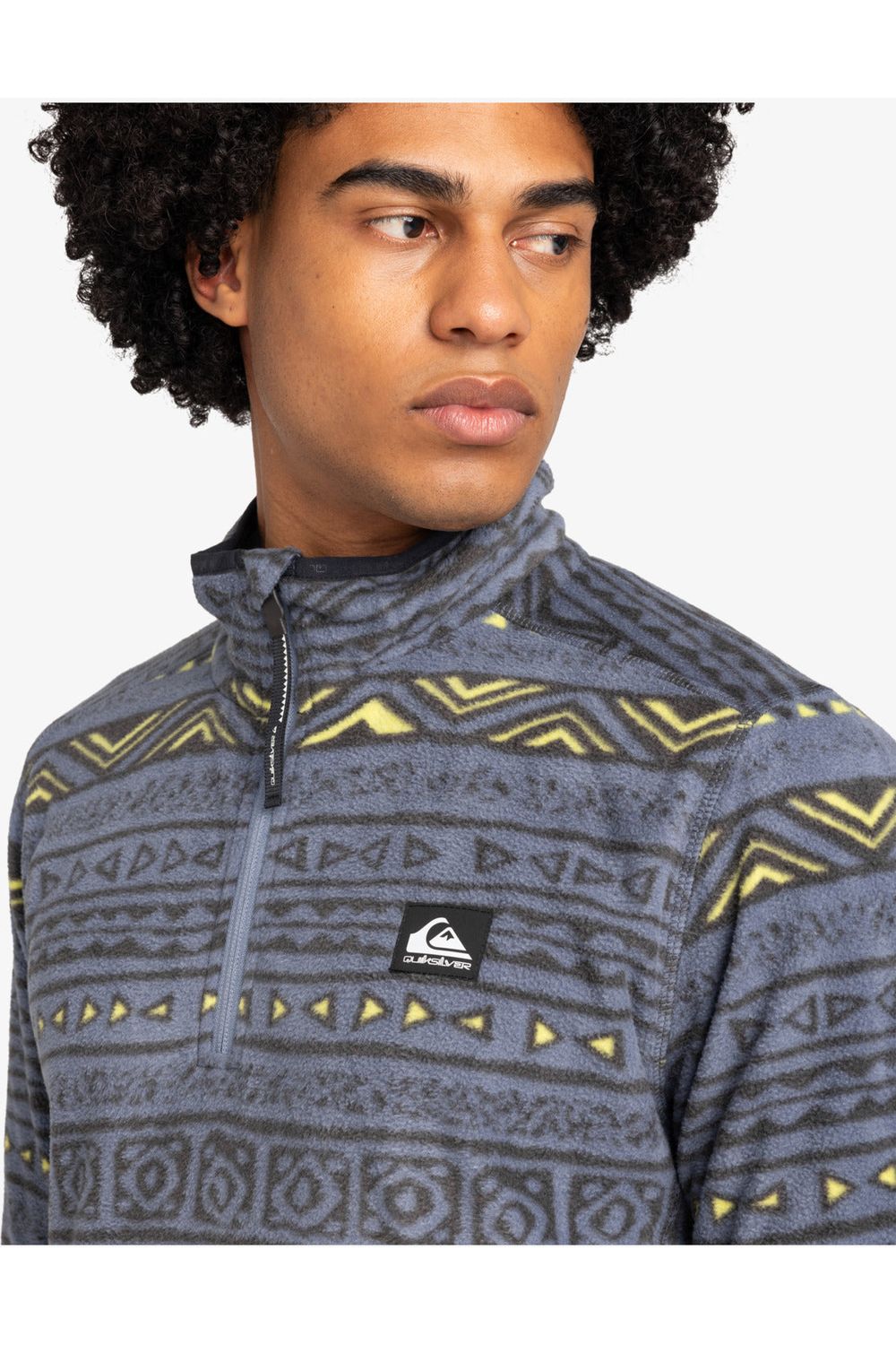 Quiksilver Aker Half Zip Fleece Tribal Heritage Flint Stone