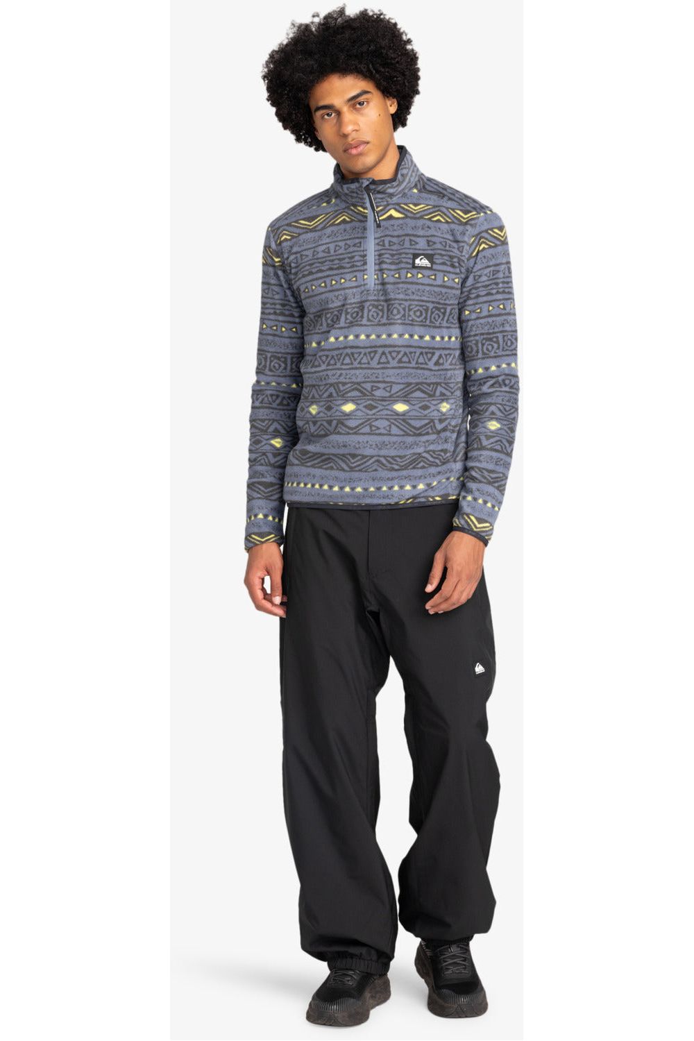 Quiksilver Aker Half Zip Fleece Tribal Heritage Flint Stone