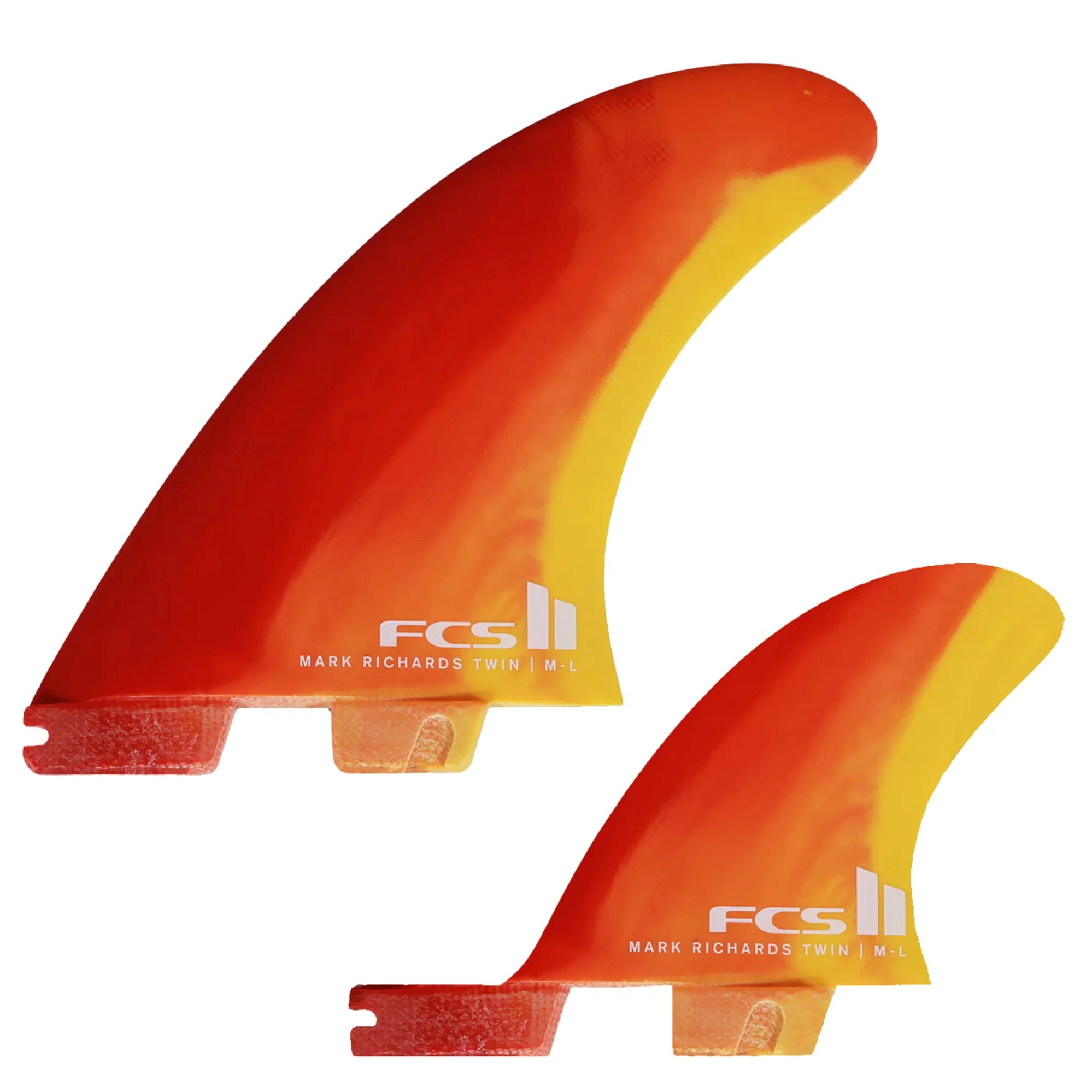 FCS II Mr PC Twin + Stablizer in Sunset Swirl Retail Fins