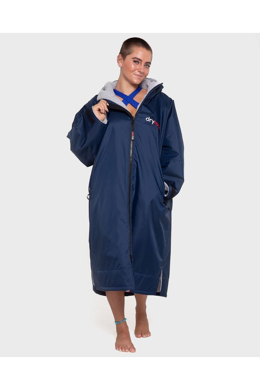 Dryrobe Advance Adult Long Sleeve Navy Blue Grey