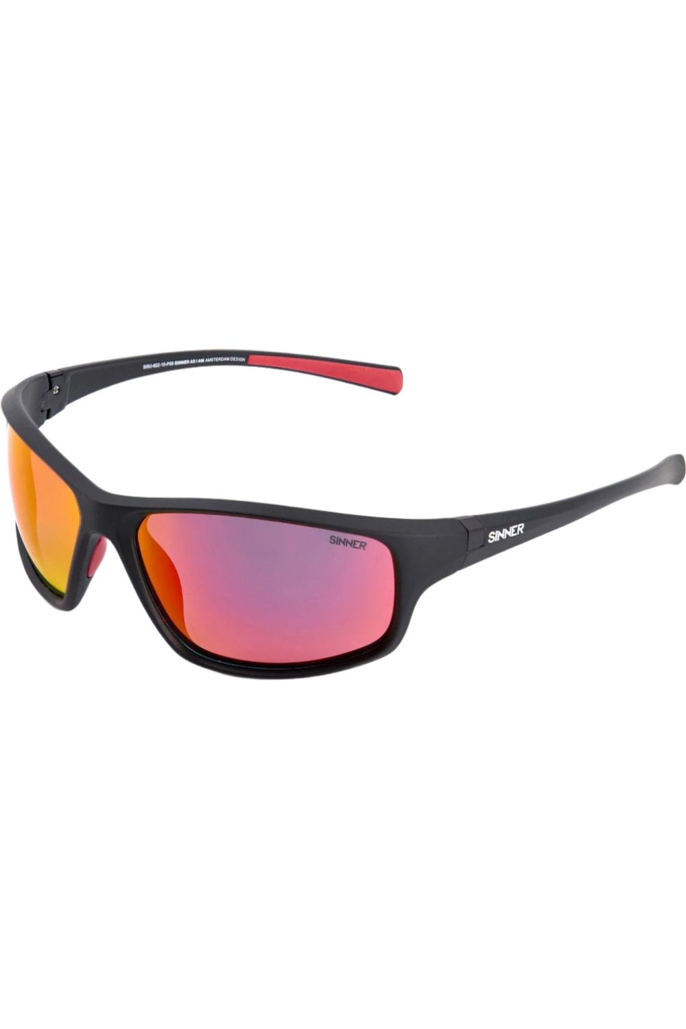 Sinner Fonds Sunglasses Matte Black-Sintec Brown Red Oil