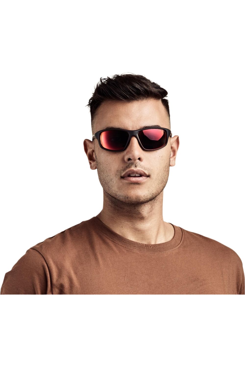 Sinner Fonds Sunglasses Matte Black-Sintec Brown Red Oil