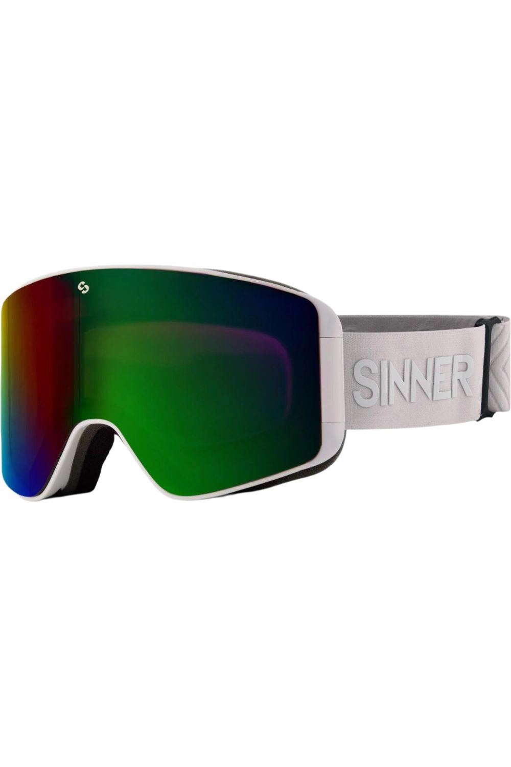 Sinner Aura Goggles Matte White Green Pink