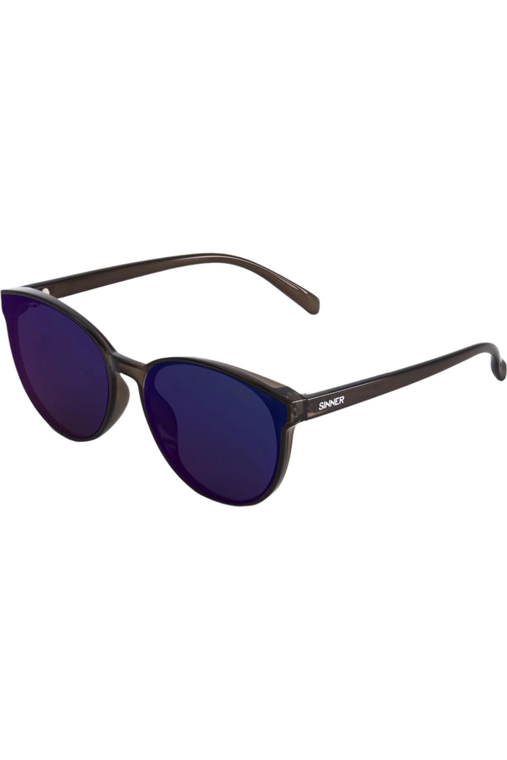 Sinner Kyoto Sunglasses Shiny Dark Brown-Sintec Blue Mirror