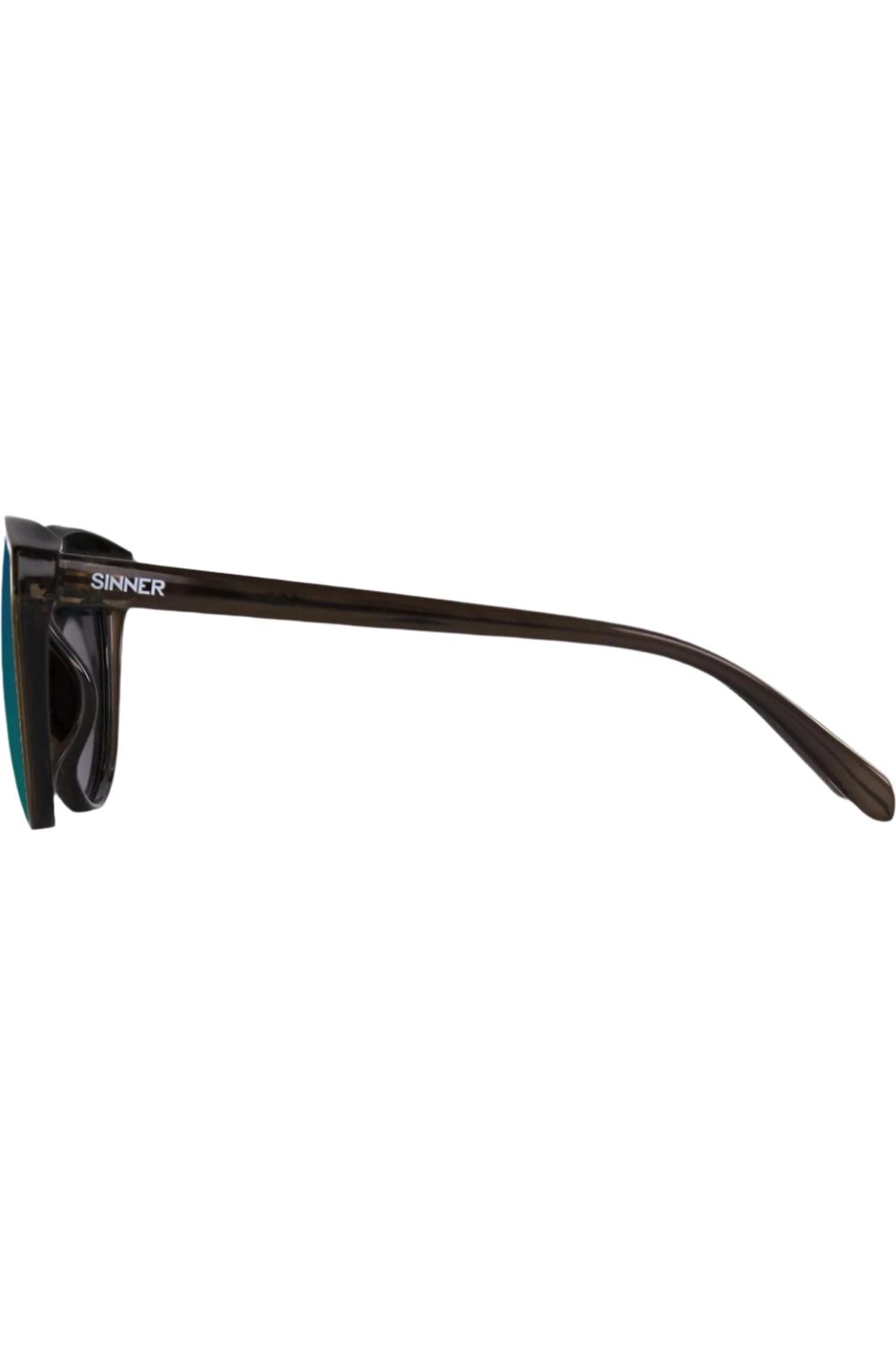 Sinner Kyoto Sunglasses Shiny Dark Brown-Sintec Blue Mirror