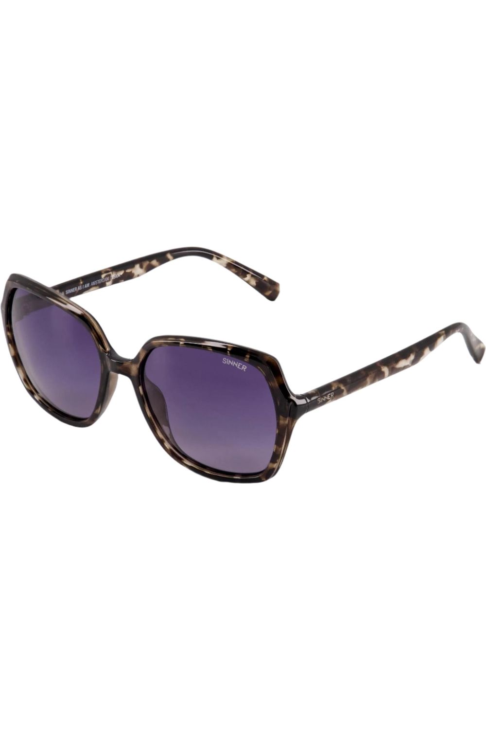 Sinner Montara Sunglasses Black Grey Tortoise - Sintec Green Smoke