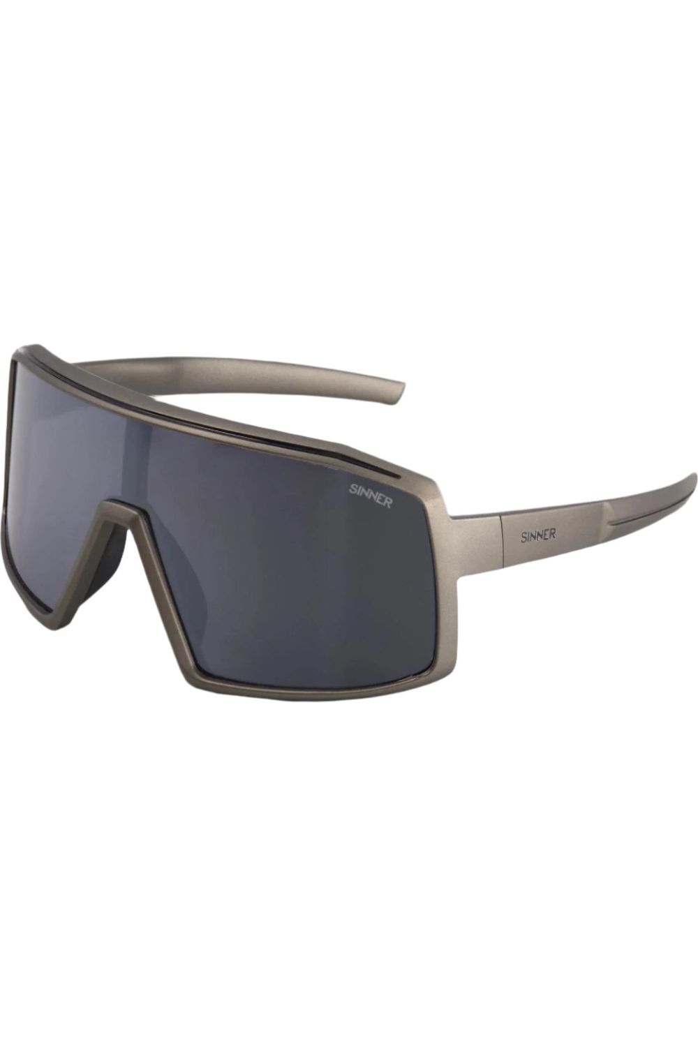 Sinner Narvik Sunglasses Matte Dark Grey - Silver Mirror