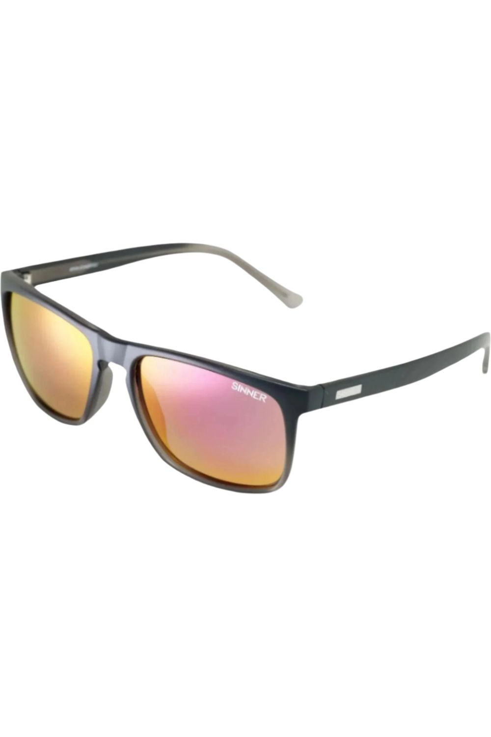 Sinner Oak Sunglasses Matt Black Grey CX-Sintec Red Mirror