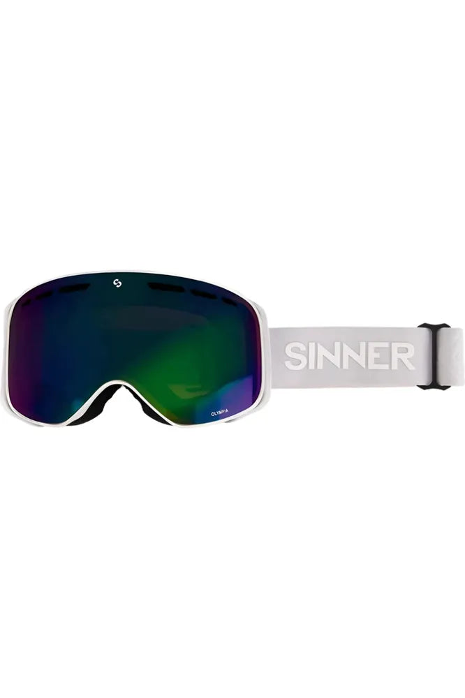 Sinner Olympia Goggles Matt White Green