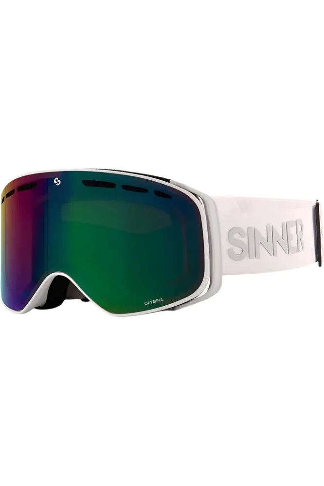 Sinner Olympia Goggles Matt White Green