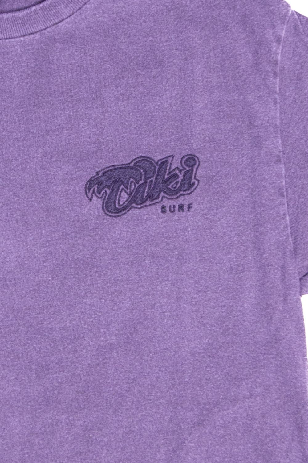 Tiki Palm Stitch T-Shirt Lilac Wash