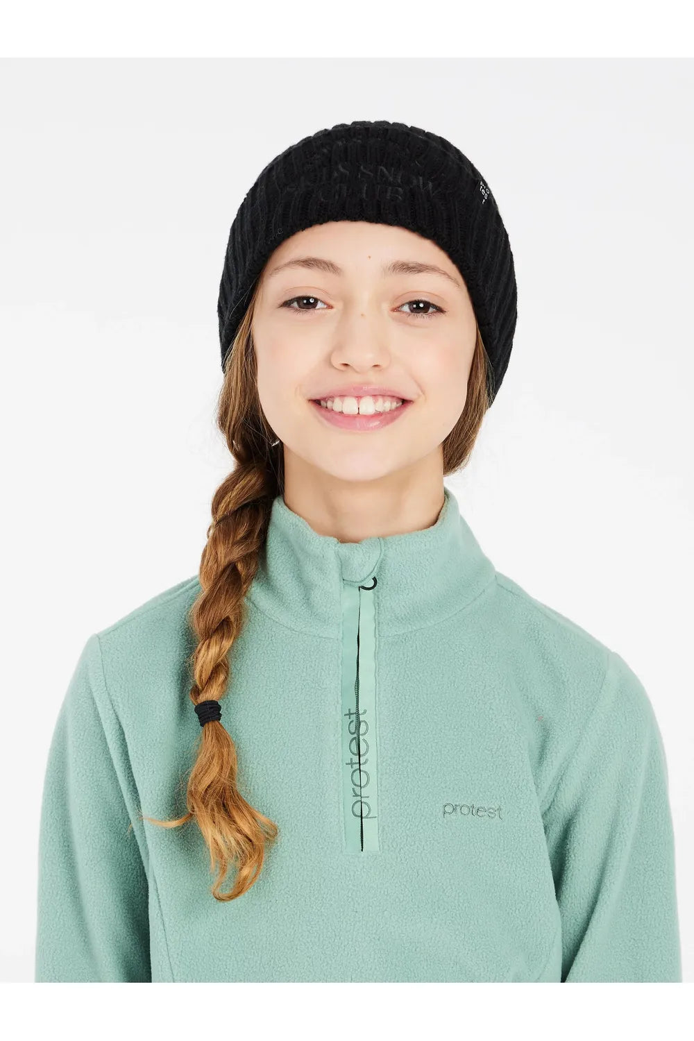 Protest Mutey Junior 1/4 Zip Top Green Baygreen