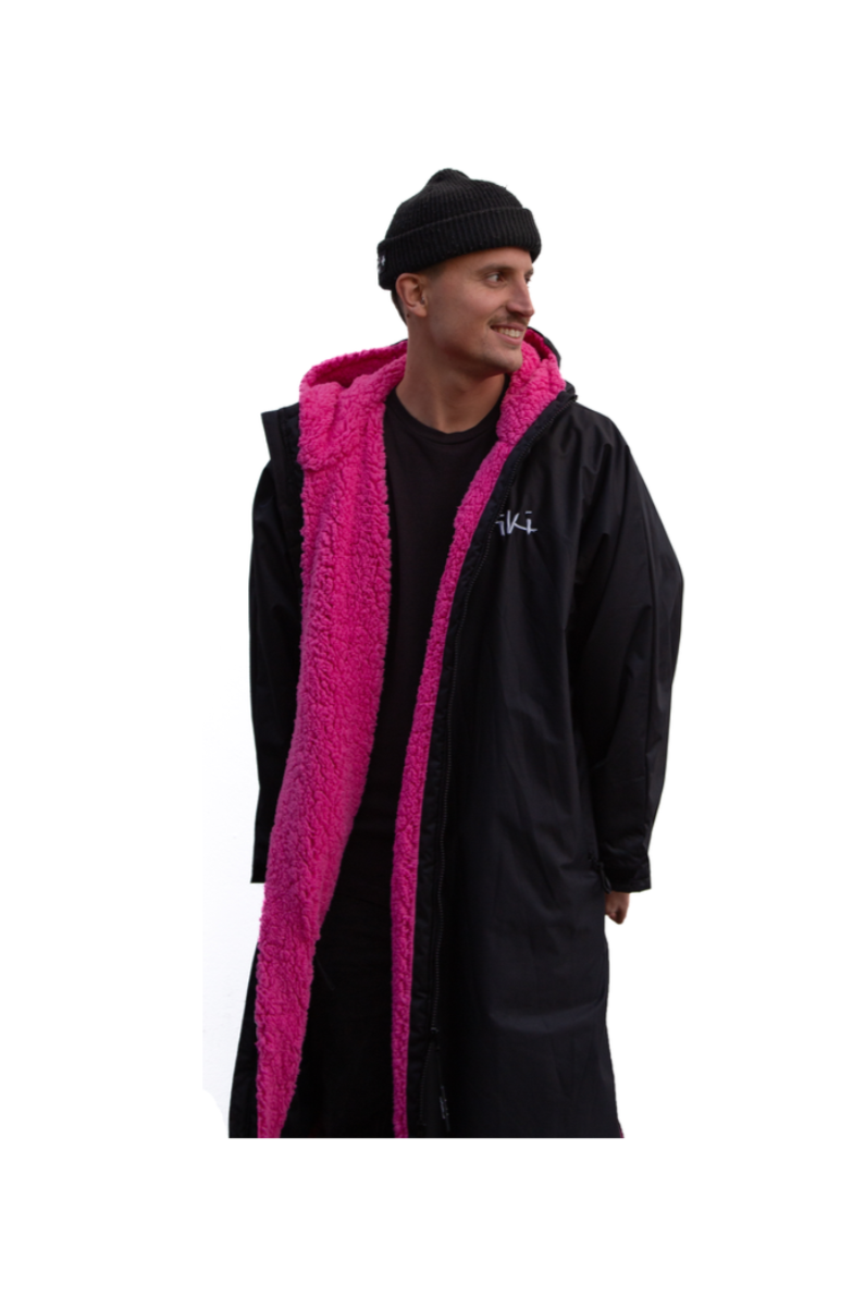 Tiki Tech Robe Black Pink