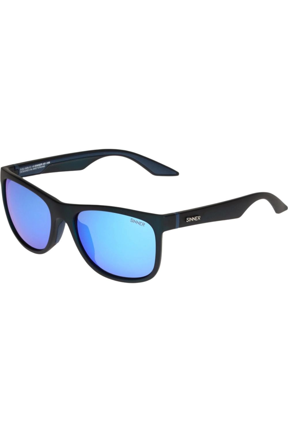 Sinner Rockford Sunglasses Matte Black-Icy Blue Oil