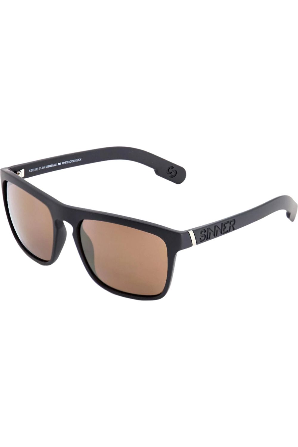 Sinner Thunder X Sunglasses Black-Gold Mirror